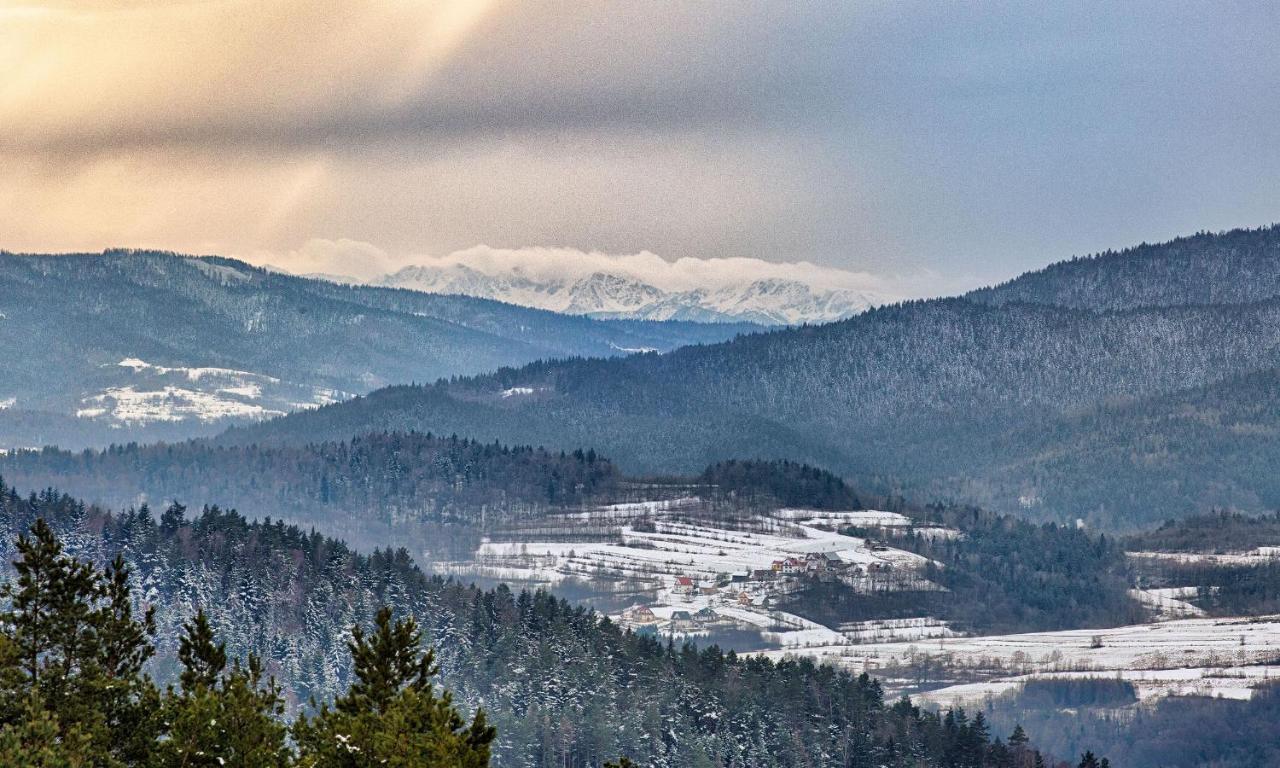 Sloneczny Chelm - Apartamenty W Gorach, Prywatna Sauna Jacuzzi Balia W Cenie, Spa, Grill, Stok Narciarski Myslenice, Sciezki Rowerowe, Rzeka Raba, Widok Na Tatry Extérieur photo